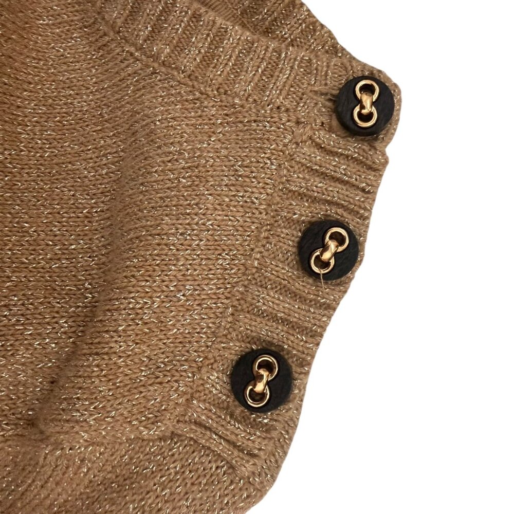 Charter Club Metallic Colorblock Sweater | PM | Black & Gold Holiday Knit - Picture 6 of 9